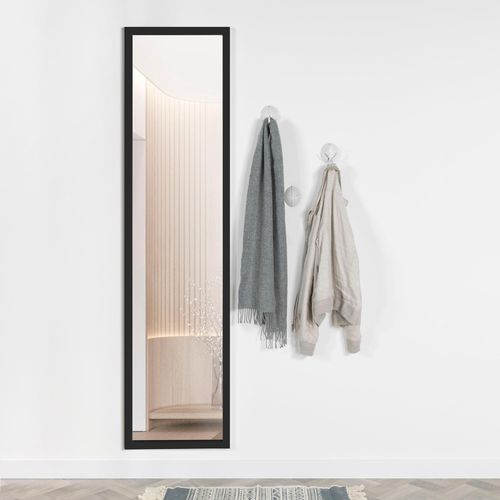 8712077099086 - Wandspiegel Donna schwarz Spiegel B H T 46cm x 185cm x 3cm Metall Spiegelglas Metall Breite 46 cm B46cm H185cm T3cm 8712077099086 - Wandspiegel Donna schwarz Spiegel B H T 46cm x 185cm x 3cm Metall Spiegelglas Metall Breite 46 cm B46cm H185cm T3cm