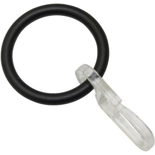 4003018381709 - Gardinenring Gardinenringe Kos schwarz (schwarz matt) B04cm H27cm L27cm Ø27cm Metall Gardinenbefestigungen für Gardinenstangen Ø 19 16 mm