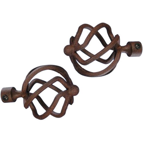 4016318265822 - Gardinenstangen-Endstück Helena Gardinenstangenendstücke Gr 2 St braun (rostbraun) Gardinenstangen-Endstücke Gardinenstangenendstücke für Gardinenstangen Ø 16 mm