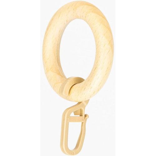 9002777128223 - Gardinenring GARESA Holzring mit Haken Gr 1 weiß (buchefarben weiß) Ø20cm Holzwerkstoff Gardinenbefestigungen für Durchmesser bis 20mm einfache Montage
