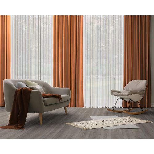 4004567411312 - Vorhang WIRTH Dim out Gardinen Gr 385 cm Multifunktionsband 142 cm orange (terra) Schlafzimmergardinen nach Maß