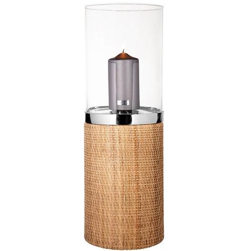 4042911462474 - Windlicht FINK CATANIA braun (braun silberfarben) Kerzenhalter H 58cm Edelstahl Glas Geflecht Rattan aus Edelstahl Glas und Rattan H58cm 4042911462474 - Windlicht FINK CATANIA braun (braun silberfarben) Kerzenhalter H 58cm Edelstahl Glas Geflecht Rattan aus Edelstahl Glas und Rattan H58cm