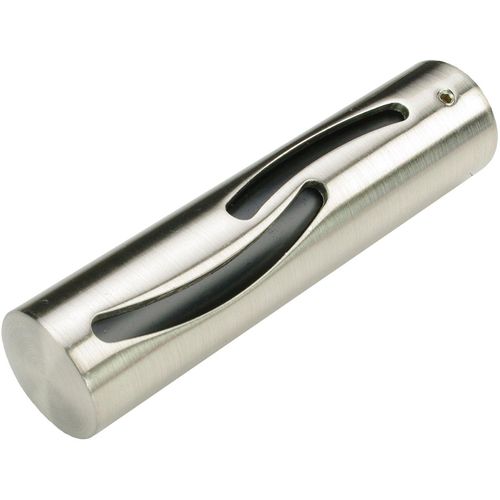 4016318030208 - Gardinenstangen-Endstück Endstück Endknopf edelstahl-optik France Dijon - 2 Stück Gardinenstangenendstücke silberfarben (edelstahlfarben) Gardinenstangen-Endstücke Gardinen Vorhänge Endstück Zylinder Stück