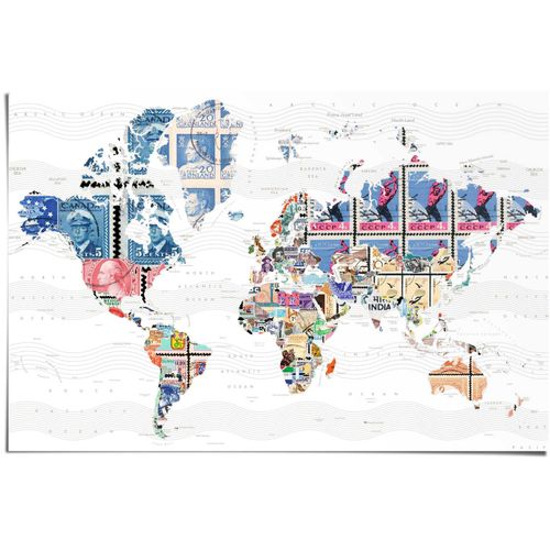 8714597379310 - Poster REINDERS Welt der Briefmarken bunt (farbe bild(er) mehrfarbig) B915cm H61cm Papier Bilder 8714597379310 - Poster REINDERS Welt der Briefmarken bunt (farbe bild(er) mehrfarbig) B915cm H61cm Papier Bilder