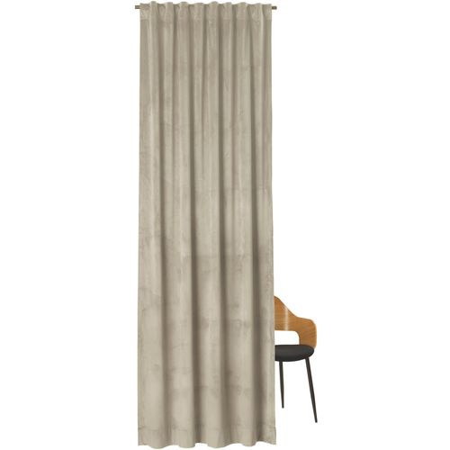 4005414506816 - Vorhang MUSTERRING Velvet Gr 1 bunt (beige grau hellbraun) B130cm H250cm Polyester Gardinen JustB
