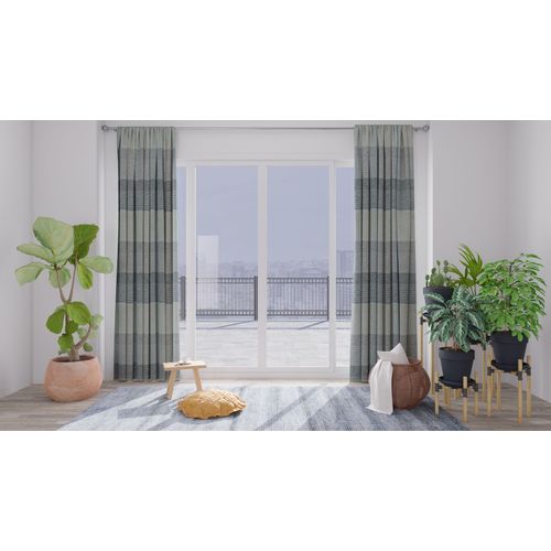 4043343549313 - Gardine Lennik Gardinen Gr 245 cm verdeckte Schlaufen 140 cm grau (anthrazit grau) Verdeckte Schlaufen Gardine Streifen modern Farbverlauf Wohnzimmer Schlafzimmer