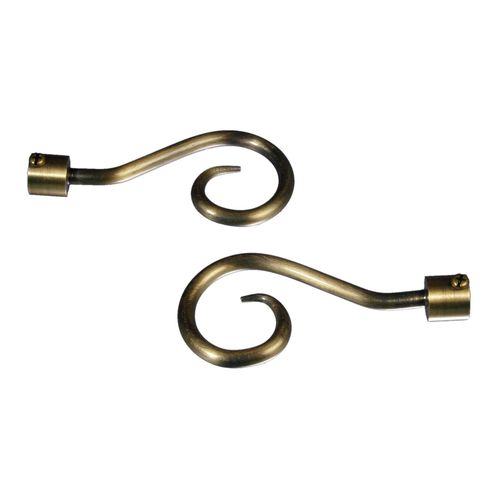 4016318301247 - Gardinenstangen-Endstück Apoll gold (messingfarben antik) H55cm L12cm Ø16cm Gardinenstangenendstücke für Gardinenstangen Ø 16 mm