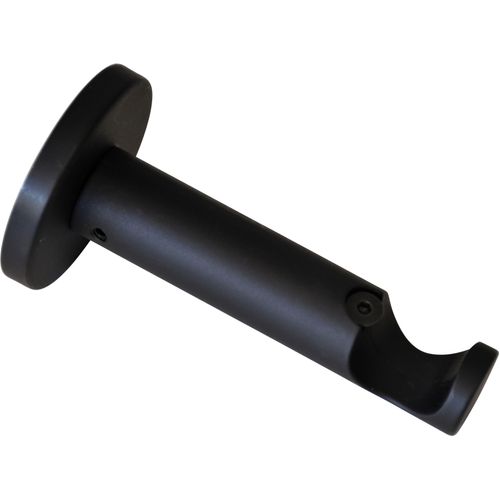 4003018378723 - Wandträger Träger offen für Ø 20 mm schwarz (schwarz matt) SCHÖNER WOHNEN-KOLLEKTION Gardinenstangenhalterungen Serie Einzelprogramm Leon Ø 20 mm