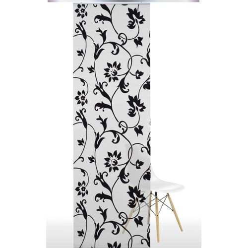 4016318303821 - Schiebegardine Gr 1 schwarz-weiß (weiß schwarz) B60cm H245cm Polyester Gardinen HxB 245x60