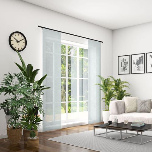 4006470509896 - Schiebegardine NEUTEX FOR YOU Allure silber (silberfarben) B60cm H205cm Jacquard Polyester Gardinen Breite 60 cm nach Maß