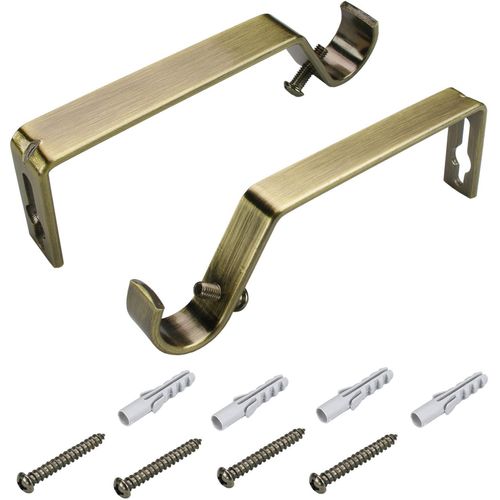 4016318132858 - Träger Gr 1 gold (messingfarben antik) Ø16cm Gardinenstangenhalterungen für Gardinenstangen Ø 16 mm