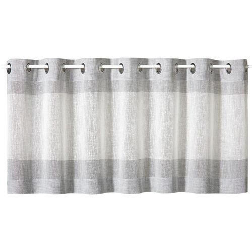 4007863638056 - Scheibengardine Sander Gr 1 grau (anthrazit) B140cm H50cm Polyester Gardinen HxB 50x140 mit modernem Streifen Design 4007863638056 - Scheibengardine Sander Gr 1 grau (anthrazit) B140cm H50cm Polyester Gardinen HxB 50x140 mit modernem Streifen Design