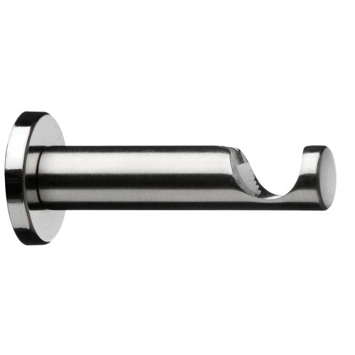 4004339440441 - Auflageträger INDEKO Gardinenstangenhalterungen Gr Ø 2 cm silberfarben (edelstahlfarben) Gardinenstangenhalter Gardinenstangenhalterungen Ø 20 mm 1 läufig für Vorhangstangen