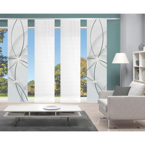 4056751414753 - Schiebegardine VISION S BLINKI blau (türkis) B60cm H260cm Polyester Gardinen DIGITALDRUCK