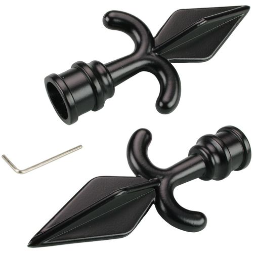 4016318052699 - Gardinenstangen-Endstück Amor Gardinenstangenendstücke Gr 2 St schwarz Gardinenstangen-Endstücke Gardinenstangenendstücke für Gardinenstangen Ø 16 mm