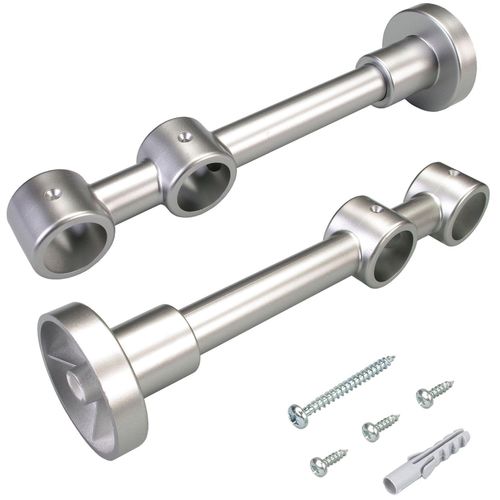 4016318186516 - Doppelträger Gardinenstangenhalterungen Gr Länge 175 cm silberfarben (silberfarben matt) Gardinenstangenhalter Gardinenstangenhalterungen für Gardinenstangen Ø 20 mm 4016318186516 - Doppelträger Gardinenstangenhalterungen Gr Länge 175 cm silberfarben (silberfarben matt) Gardinenstangenhalter Gardinenstangenhalterungen für Gardinenstangen Ø 20 mm