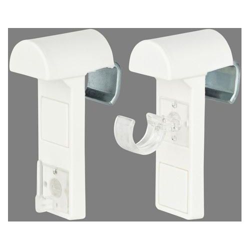 4015161049504 - Klemmhalter für Gardinenstangen Leva Gardinenstangenhalterungen Gr Länge 3 cm weiß Gardinenstangenhalter Gardinenstangenhalterungen für Bistro- und Vitragen-Stangen