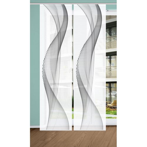 4056751444484 - Schiebegardine HOME IN GREEN NEVOLA Gr 1 grau B60cm H245cm Polyester Gardinen SET DIGITALDRUCKBAMBUSOPTIK RECYCELT 4056751444484 - Schiebegardine HOME IN GREEN NEVOLA Gr 1 grau B60cm H245cm Polyester Gardinen SET DIGITALDRUCKBAMBUSOPTIK RECYCELT