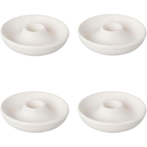 4064118178309 - Kerzenhalter ANDAS Stabkerzenhalter Adalena weiß H3cm Ø9cm Porzellan Kerzenhalter aus Porzellan im nordischen Stil