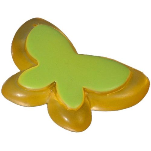 4016318293788 - Dekomagnet Schmetterling gelb (gelb grün) Ø3cm Materialmix Gardinenbefestigungen für metallische Flächen