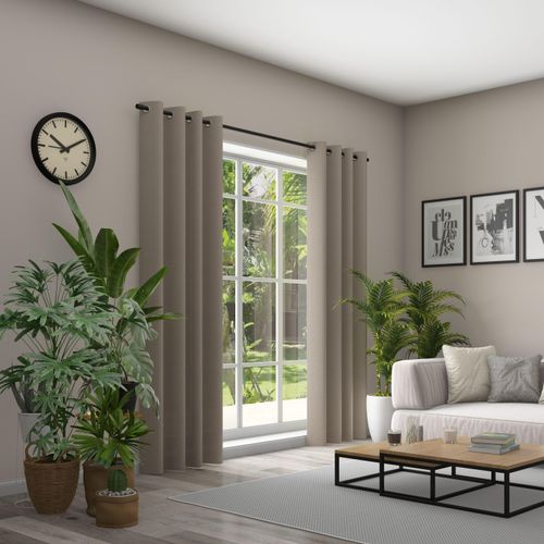 4006470440830 - Vorhang NEUTEX FOR YOU Linessa Gr 1 beige (sand) B137cm H245cm Jacquard Polyester Gardinen HxB 245x137 Ösenschal mit Metallösen 4006470440830 - Vorhang NEUTEX FOR YOU Linessa Gr 1 beige (sand) B137cm H245cm Jacquard Polyester Gardinen HxB 245x137 Ösenschal mit Metallösen