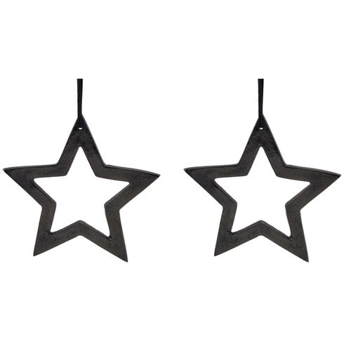 4064118995173 - Dekostern CREATIV DECO Weihnachtsstern Weihnachtsdeko Dekosterne Gr B H T 2100 cm x 2100 cm x 050 cm schwarz Weihnachtssterne modernes Cut-Out-Design