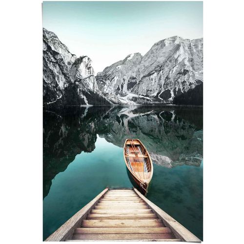8714597598506 - Poster REINDERS Berg See Rocky Mountains - Glacier - Winter grün (farbe bild(er) grün) B61cm H915cm Papier Bilder