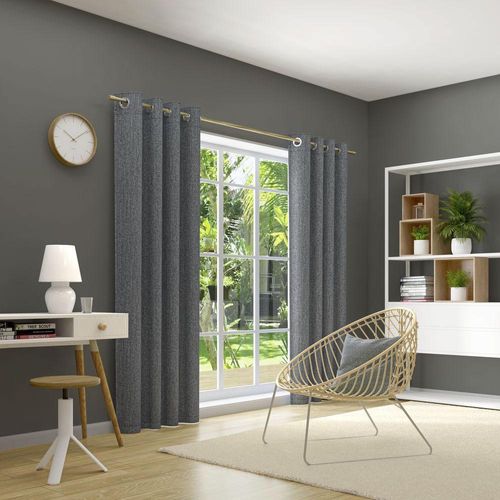 4006470490804 - Vorhang NEUTEX FOR YOU Monza Eco Gr 1 grau (anthrazit) B146cm H245cm Baumwolle Polyester Gardinen Nachhaltig