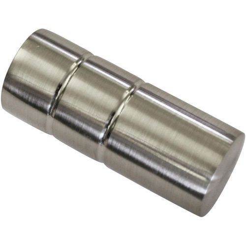 4003018326120 - Gardinenstangen-Endstück Endstück Zylinder Gardinenstangenendstücke Gr 2 St silberfarben (edelstahlfarben) Gardinenstangen-Endstücke Gardinenstangenendstücke Serie Gardinenstangen-Set Ally Ø 19 mm