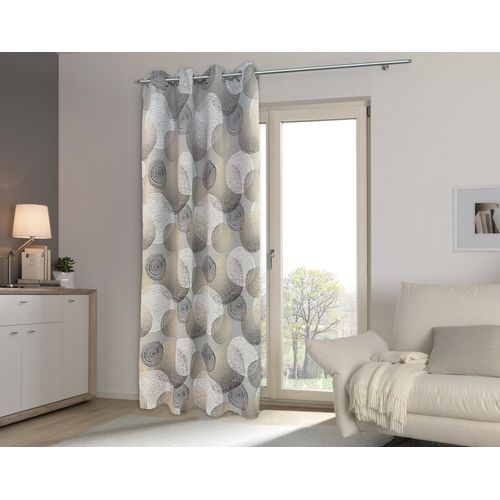 4056751513159 - Verdunkelungsvorhang HOME WOHNIDEEN GINNY Gr 1 beige (naturfarben) B135cm H245cm Polyester Gardinen BEDRUCKTVERDUNKLUNSGVORHANGÖSEN