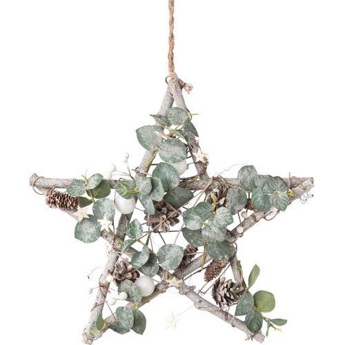 4064118116585 - Dekostern CREATIV DECO Weihnachtsstern Weihnachtsdeko grün T700cm Ø40cm Holzwerkstoff Dekosterne auf Holzbasis Hängedekoration