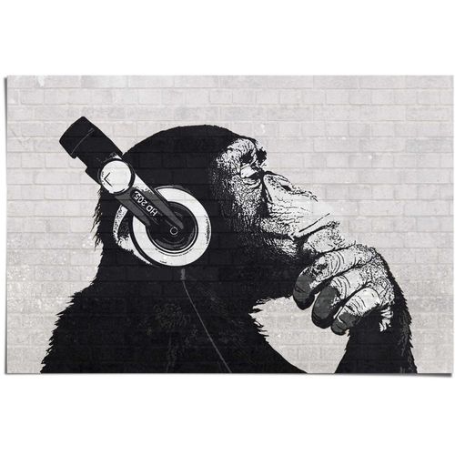 8714597505351 - Poster REINDERS Poster Schimpanse Wand schwarz (farbe bild(er) schwarz) B915cm H61cm Papier Bilder