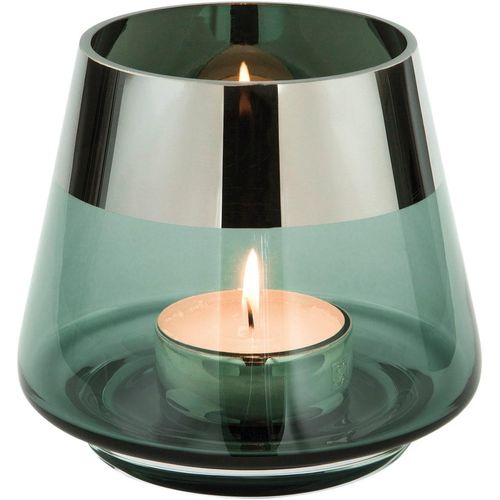 4042911160684 - Teelichthalter FINK JONA blau (silberfarben türkis) H13cm Ø15cm Glas Kerzenhalter Kerzenhalter aus Glas mundgeblasen mit foliertem silberfarbenem Rand 4042911160684 - Teelichthalter FINK JONA blau (silberfarben türkis) H13cm Ø15cm Glas Kerzenhalter Kerzenhalter aus Glas mundgeblasen mit foliertem silberfarbenem Rand