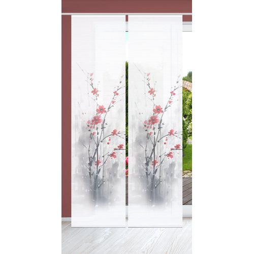 4056751515511 - Schiebegardine HOME IN GREEN BELMIRA Gr 1 rot B60cm H245cm Polyester Gardinen SET DIGITALDRUCKBAMBUSOPTIK RECYCELT 4056751515511 - Schiebegardine HOME IN GREEN BELMIRA Gr 1 rot B60cm H245cm Polyester Gardinen SET DIGITALDRUCKBAMBUSOPTIK RECYCELT
