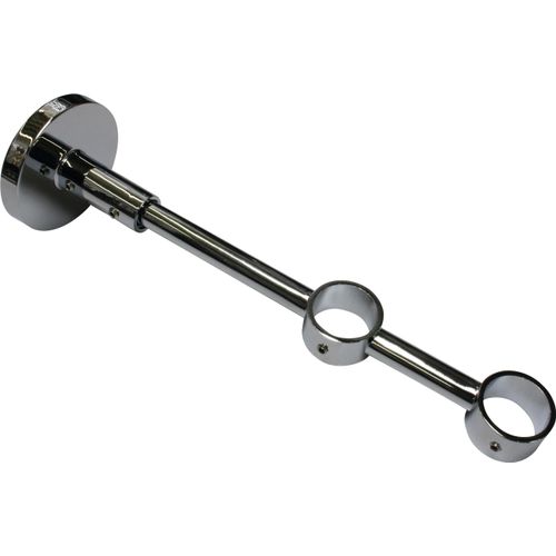 4003018272502 - Doppelträger Chicago Gardinenstangenhalterungen Gr Länge 12 cm grau (chromfarben) Gardinenstangenhalter Gardinenstangen Serie Einzelprogramm Chicago Ø 20 mm