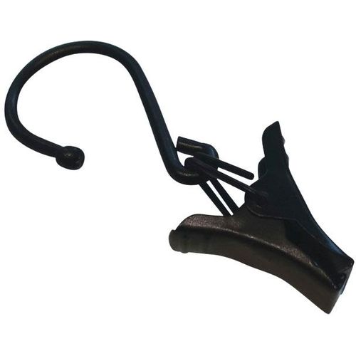 4003018370734 - Seilklammern GARDINIA schwarz (schwarz matt) 20 Stk Metall Gardinenbefestigungen Serie Seilspanngarnitur