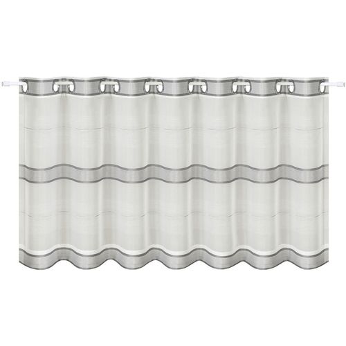 4007863650492 - Scheibengardine Ubbe Gr 1 beige (natur) B140cm H50cm Polyester Gardinen HxB 50x140 mit modernem Streifen Design