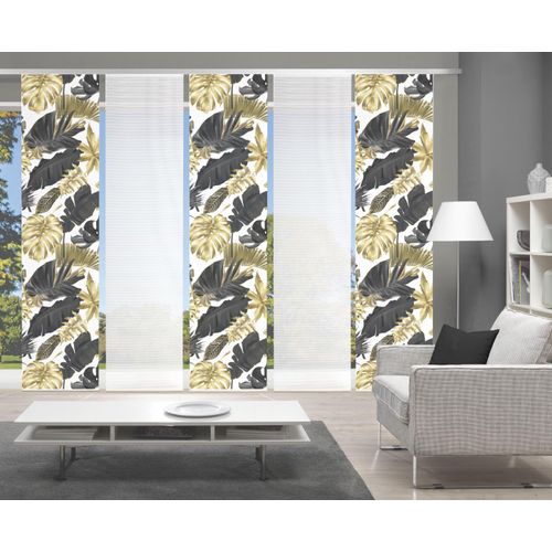 4056751415453 - Schiebegardine VISION S LETHI grau (goldfarben anthrazit) B60cm H260cm Polyester Gardinen DIGITALDRUCK 4056751415453 - Schiebegardine VISION S LETHI grau (goldfarben anthrazit) B60cm H260cm Polyester Gardinen DIGITALDRUCK