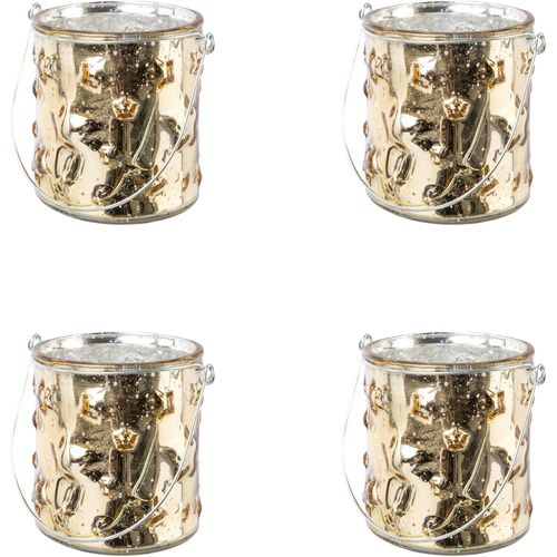 4064118994626 - Windlicht CREATIV DECO Weihnachtsdeko Kerzenhalter Gr H 1000 cm goldfarben Windlichter Laternen Glas mit Stern-Struktur 4064118994626 - Windlicht CREATIV DECO Weihnachtsdeko Kerzenhalter Gr H 1000 cm goldfarben Windlichter Laternen Glas mit Stern-Struktur