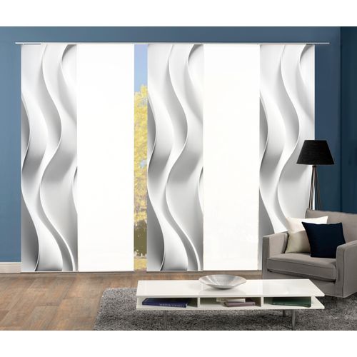 4056751516495 - Schiebegardine HOME WOHNIDEEN JAIR Gr 1 grau B60cm H245cm Polyester Gardinen SCHIEBEVORHANGSETSEIDENOPTIKDIGIDRUCK