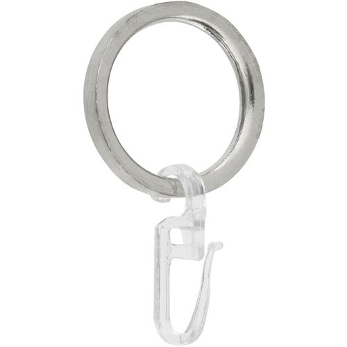 9002777082969 - Gardinenring GARESA Ring mit Haken Gardinenbefestigungen Gr 10 St silberfarben (edelstahlfarben) Gardinenringe für Durchmesser bis 20mm einfache Montage
