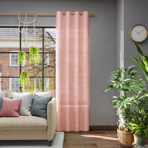 4006470481468 - Vorhang NEUTEX FOR YOU Libre-ECO Gr 1 orange (koralle) B142cm H245cm Jacquard Polyester Gardinen 4006470481468 - Vorhang NEUTEX FOR YOU Libre-ECO Gr 1 orange (koralle) B142cm H245cm Jacquard Polyester Gardinen