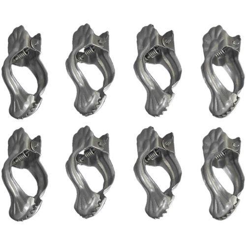 4016318172762 - Dekoklammer LIEDECO silber (silberfarben) L36cm Ø21cm Metall Gardinenbefestigungen für Gardinenstangen Ø 12 mm