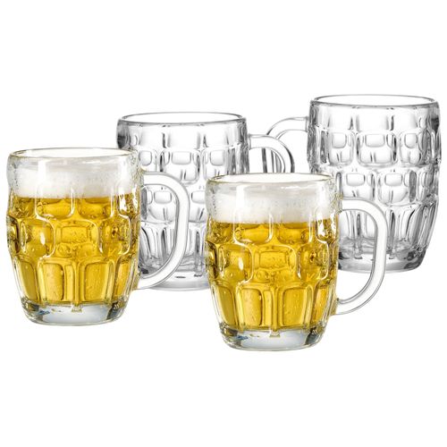 4006344320442 - Bierkrug RITZENHOFF & BREKER Luis transparent B14cm H125cm Ø95cm Glas Trinkgefäße 4er Set je 500 ml 4006344320442 - Bierkrug RITZENHOFF & BREKER Luis transparent B14cm H125cm Ø95cm Glas Trinkgefäße 4er Set je 500 ml