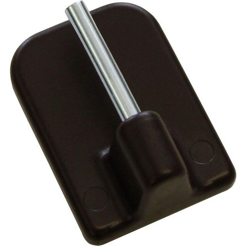 4003018003588 - Gardinenstangenhalter GARDINIA braun H11cm Gardinenstangenhalterungen Serie Vitragestange flachoval Ø 11 mm