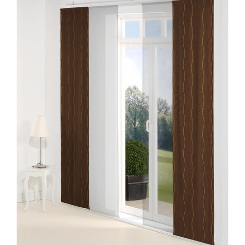 4004567171681 - Schiebegardine WIRTH Sepino Gardinen Gr 145 cm Paneelwagen 60 cm orange Schiebegardinen blickdicht Gardine