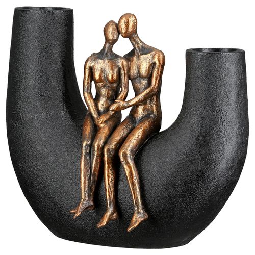 4063387581384 - Tischvase CASABLANCA BY GILDE Vase Frau  Mann Movement schwarz H 205 cm schwarz B23cm H205cm T13cm Vasen