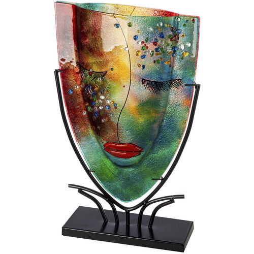 4063387592830 - Tischvase CASABLANCA BY GILDE Gesichtsvase oval Violet lila H 49 cm lila B30cm H49cm T105cm Glas Metall Vasen 4063387592830 - Tischvase CASABLANCA BY GILDE Gesichtsvase oval Violet lila H 49 cm lila B30cm H49cm T105cm Glas Metall Vasen