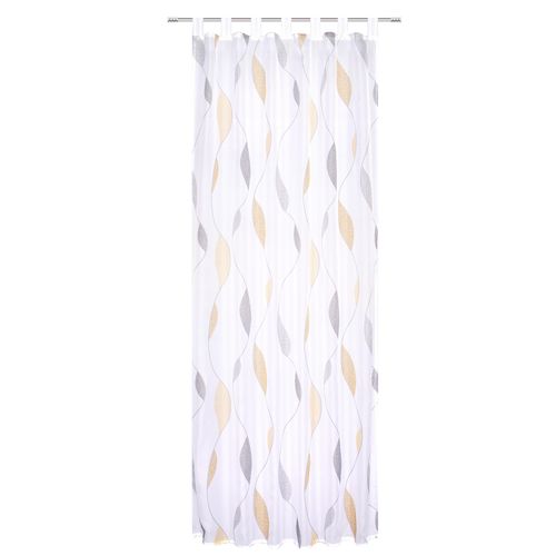 4056751474597 - Vorhang HOME WOHNIDEEN PAOLO Gr 1 gelb B140cm H145cm Voile Polyester Gardinen Schlaufenschal PAOLO bedruckt
