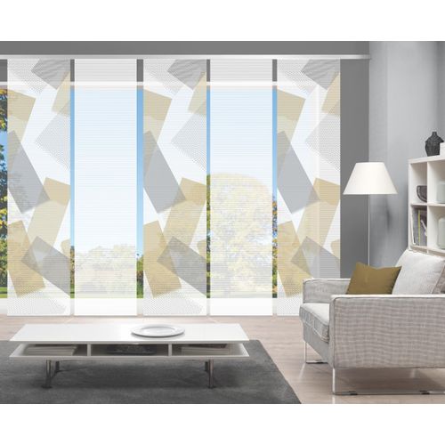 4056751516020 - Schiebegardine VISION NAYAH Gr 1 gold (goldfarben) B60cm H260cm Polyester Gardinen SETSCHIEBEVORHANGBAMBUSDIGITALDRUCK